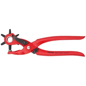 Knipex 90 70 220 Revolving Punch Pliers red powder-coated 220mm